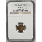 1 Pfennig 1928 - NGC MS64 RB