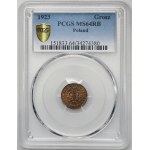1 penny 1923 - PCGS MS64 RB