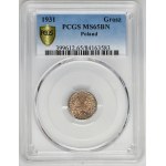 1 grosz 1931 - PCGS MS65 BN