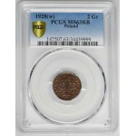 2 Pfennige 1928 - PCGS MS63 RB