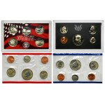 Set, USA, Three sets of proof coins, vintage set 1972 and 1988 and quaters 1998 (17 pcs.)