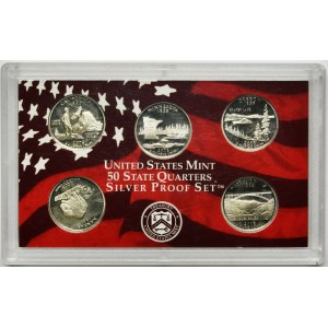 Set, USA, Three sets of proof coins, vintage set 1972 and 1988 and quaters 1998 (17 pcs.)