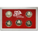 Set, USA, Three sets of proof coins, vintage set 1972 and 1988 and quaters 1998 (17 pcs.)