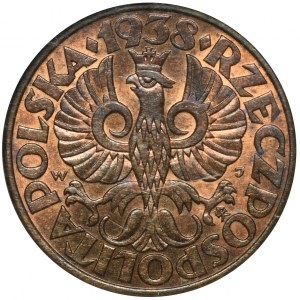 5 pennies 1938 - NGC MS64 RB