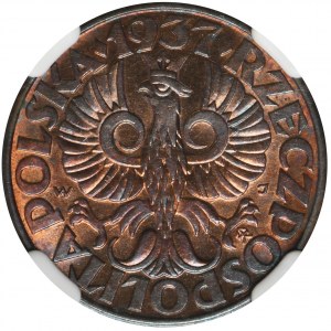 5 groszy 1937 - NGC MS64 RB