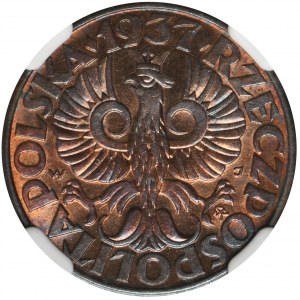 5 pennies 1937 - NGC MS64 RB