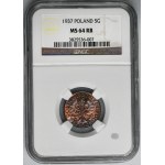 5 pennies 1937 - NGC MS64 RB