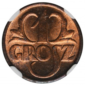 1 grosz 1939 - NGC MS64 RB
