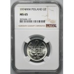 2 złote 1974 Jagody - NGC MS65