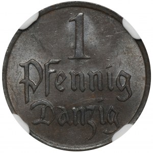 Free City of Danzig, 1 pfennig 1929 - NGC MS61 BN