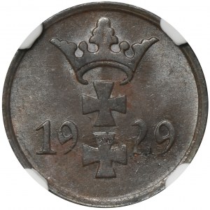 Wolne Miasto Gdańsk, 1 fenig 1929 - NGC MS61 BN