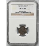 Free City of Danzig, 1 pfennig 1929 - NGC MS61 BN