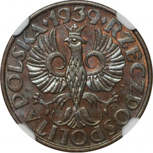 2 pennies 1939 - NGC MS64 BN