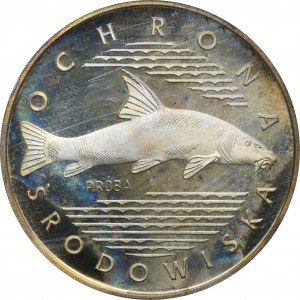 SAMPLE, 100 gold 1977 Environmental Protection Fish