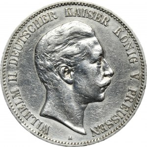 Deutschland, Königreich Preußen, Wilhelm II, 5 Mark Berlin 1907 A