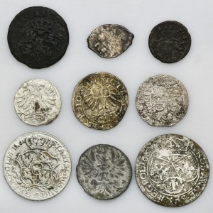 Set, Kingdom of Poland, Prussia, Russia and Habsburg rule of Silesia, Mix of coins (9 pcs.)