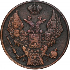3 grosze Warszawa 1837 - z efektem DUCHA