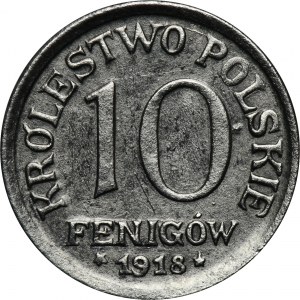 Königreich Polen, 10 fenig 1918