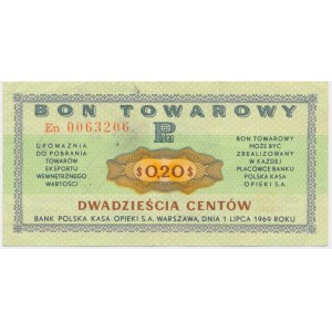 Pewex, 20 Cents 1969 - En -