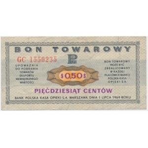 Pewex, 50 centów 1969 - GC -