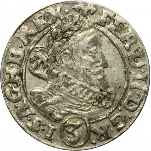 Silesia, Habsburg rule, Ferdinand II, 3 Kreuzer Breslau 1630 HR