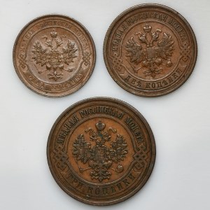 Set, Russia, Nicholas II, Kopeck Petersburg 1913 (3 pcs.)