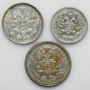 Set, Russia, Nicholas II, Kopeck Petersburg 1908 (3 pcs.)