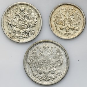 Set, Russia, Nicholas II, Kopeck Petersburg 1906 (3 pcs.)