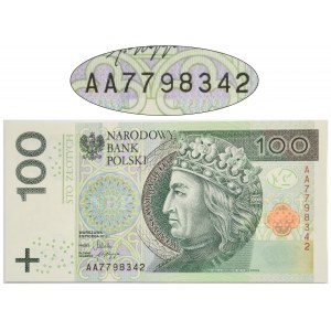 100 złotych 2012 - AA -