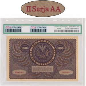 1.000 Mark 1919 - Serie II AA - GDA 58 - seltene Serie