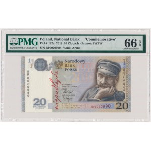 20 Gold 2018 - 100th Anniversary of Independence - PMG 66 EPQ