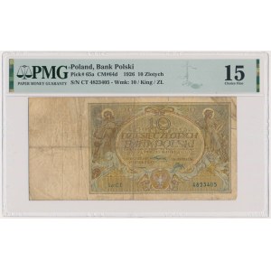 10 złotych 1926 - Ser.CT - PMG 15