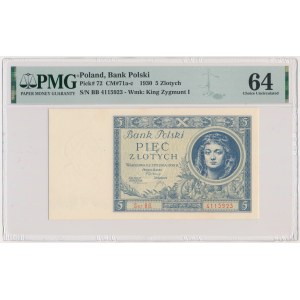 5 Gold 1930 - Ser.BB. - PMG 64