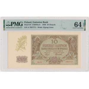 10 gold 1940 - A - PMG 64 EPQ - rare first series
