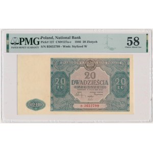20 złotych 1946 - B - PMG 58