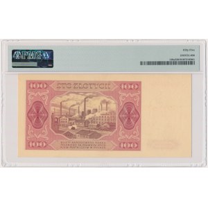 100 złotych 1948 - DF - PMG 55 - rzadsza odmiana