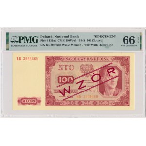 100 złotych 1948 - WZÓR - KR - PMG 66 EPQ