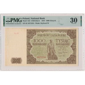1,000 zloty 1947 - H - PMG 30