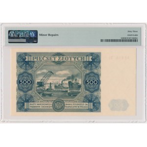 500 złotych 1947 - T2 - PMG 63