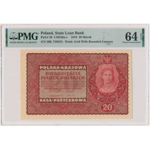 20 marek 1919 - II Serja BE - PMG 64 EPQ