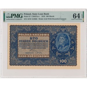 100 marek 1919 - IE Serja W - PMG 64 EPQ