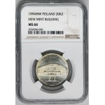 20.000 złotych 1994 Otwarcie Nowego Gmachu Mennicy Państwowej - NGC MS66