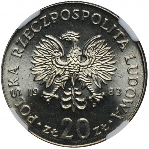 20 złotych 1983 Nowotko - NGC MS66