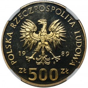 500 złotych 1989 Władysław II Jagiełło - NGC PF67 CAMEO