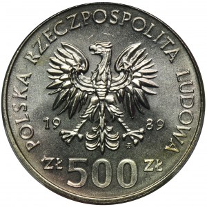 500 złotych 1989 Władysław II Jagiełło - PCGS MS67