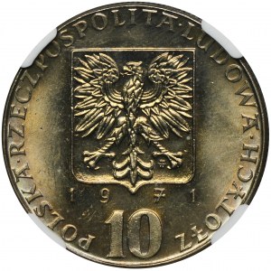 10 złotych 1971 FAO, Ryba - NGC MS66