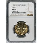 10 gold 1971 FAO, Fish - NGC MS66