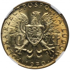 10 złotych 1970 Byliśmy-Jesteśmy-Będziemy - NGC MS65