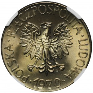 10 złotych 1970 Kościuszko - NGC MS65