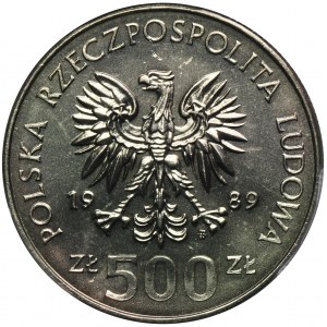 500 złotych 1989 50 Rocznica Wojny Obronnej Narodu Polskiego - PCGS MS67